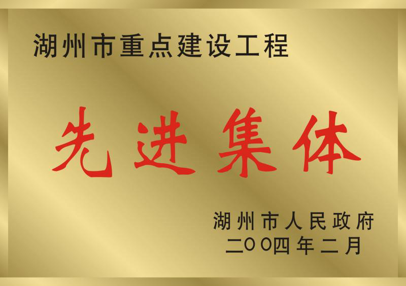 2003年度湖州市重點建設工程先進集體