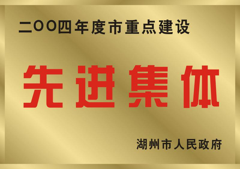 2004年度湖州市重點建設先進集體